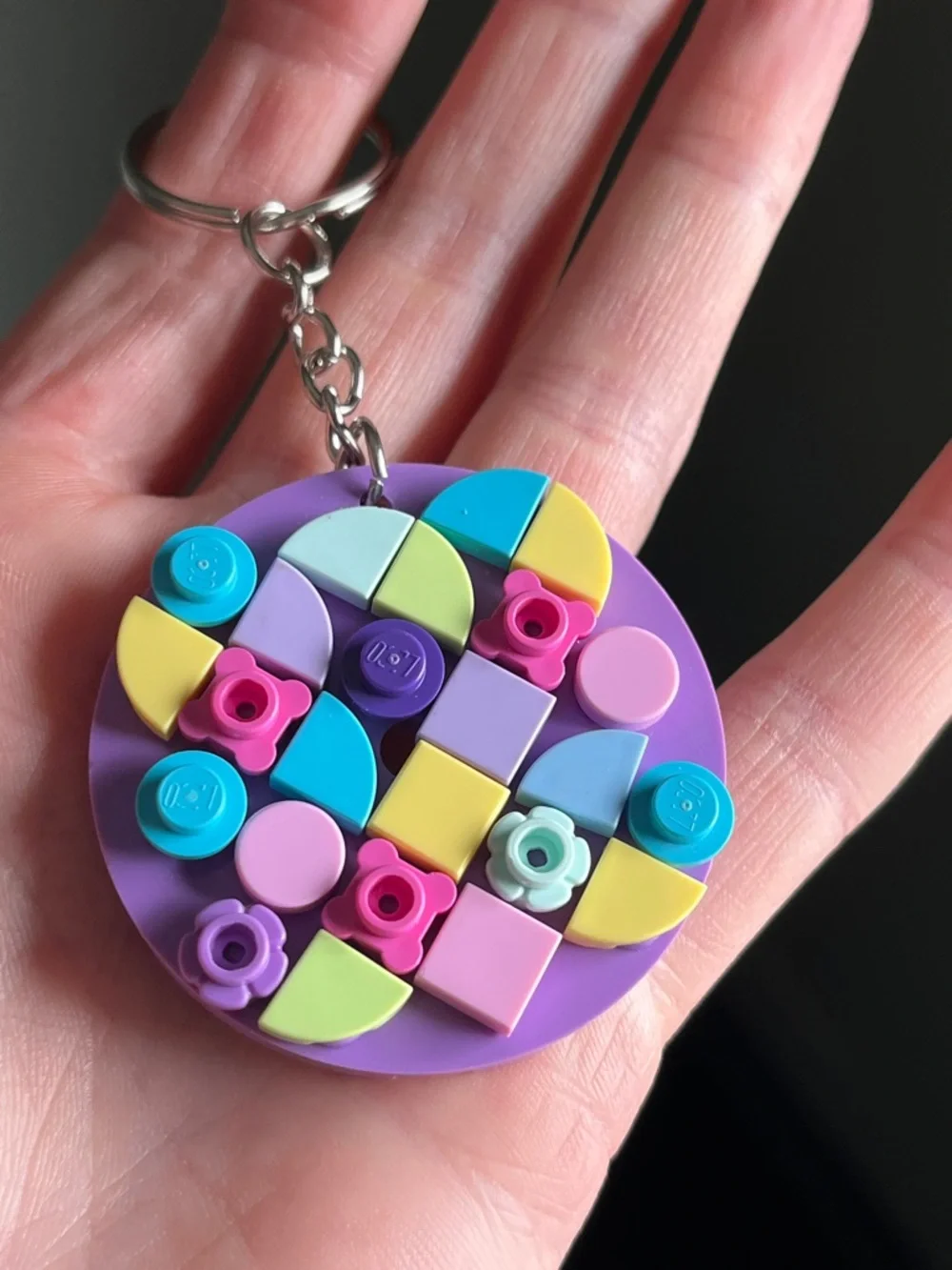 Lego keychain round